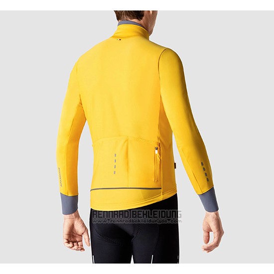 2019 Fahrradbekleidung La Passione Gelb Grau Trikot Langarm und Tragerhose - zum Schließen ins Bild klicken